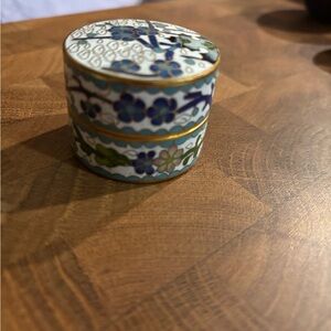 Vintage Enamel Trinket Box